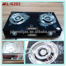 tempered glass top 2 burner gas cooker, gas stove with glass top